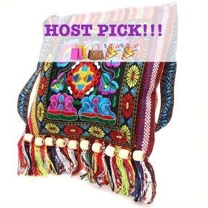 NEW‎ Lightweight Embroidered Floral Striped Water Resistant Crossbody Purse Bag